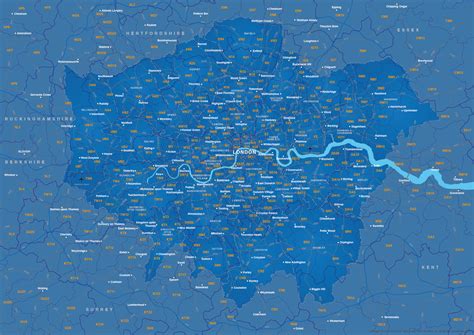 map of london postal codes|Greater London, United Kingdom Postcodes .